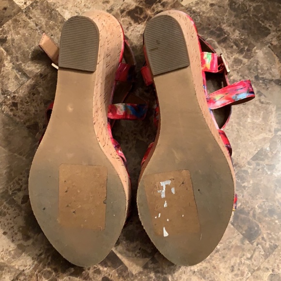 BP. Cute Cork Platform Wedge Sandals! Size 8 - Picture 6 of 6
